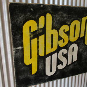 ビンテージサイン木製看板 GIBSON USA検）LESPAULSGJ45アドバタイジング企業販促ストラトキャスターギターFENDERUSA50S60S70S80Sの画像3