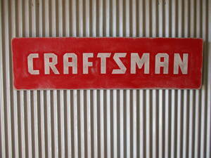 ビンテージサイン木製看板 CRAFTSMAN検）アドバタイジング企業販促ガレージMANCAVETOOLチェンソーUSA50s60s70s