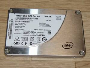 インテル intel SSD 520 Series　内蔵ハードディスクSSD　120GB　動作確認済　初期化済
