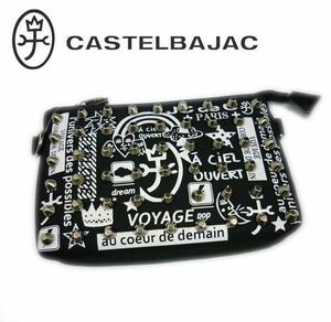 17600円★CASTELBAJACカステルバジャック★ミニポーチ/ショルダー/クラッチバッグ/キャンバス/ルブタン