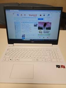 15.6型 NEC LAVIE PC-NS610NAW-KS Ryzen7 3700U/SSDなし/メモリ8GB/DVD/Wi-Fi ノートパソコン 中古 電源プラグ破損 ジャンク品