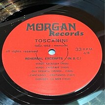 ☆洗浄済 トスカニーニ NBCSO リハーサル集 ブラームス ベートーヴェン 他 米MORGAN Records LP_画像4