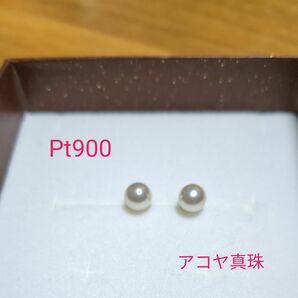  Pt900ピアス（アコヤ真珠）