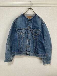 70s Levis リーバイス 70505 4th デニムジャケット スモールe 襟なし ノーカラー ビンテージ サイズ42-44位☆60s BIGE 557 3rd 507 XX