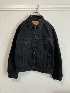 Levis リーバイス 70507 ブラック デニムジャケット トラッカー コロンビア製 黒 サイズM☆80s 90s ビンテージ 先染め 70505 ビッグE USA