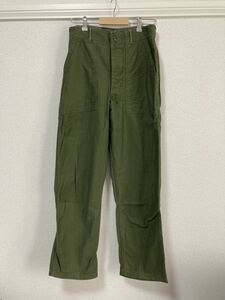 初期！60s 米軍 ベイカーパンツ ミリタリー アジャスター付き OG-107 コットン サテン ビンテージ サイズM-LONG☆70s M-65 M-51 チノパン