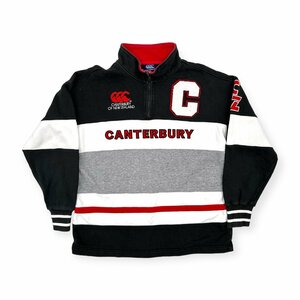 ラグビー◆CANTERBURY カンタベリー マルチボーダー ハーフジップ トレーナー シャツ スウェット サイズ M/ メンズ スポーツ steinlager