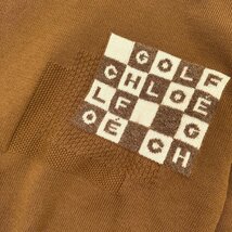 Chloe GOLF クロエ ゴルフ 裏地付き デザイン ウールニット セーター M/ブラウンベージュ 系/スポーツ_画像5