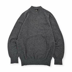 ピュアカシミヤ100%◆CASHMERE ハイネック ニット セーター Mサイズ / グレー メンズ カシミア 日本製