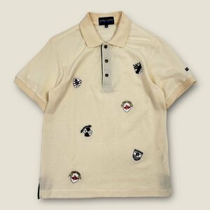 ゴルフ◆PEARLY GATES パーリーゲイツ 刺繍デザイン 鹿の子 半袖 ポロシャツ サイズ2w/メンズ /スポーツ