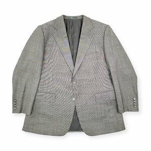 Aquascutum アクアスキュータム 刻印銀ボタン 2B テーラードジャケット ブレザー 98BB4 / グレー メンズ 日本製