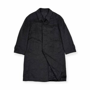 カシミヤ100%◆PIERRE BALMAIN ピエールバルマン ロング ステンカラーコート Lサイズ / グレー メンズ カシミア ビジネス