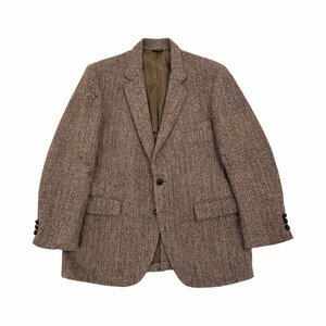 USA製◆ALEXANDER SCOTT Harris Tweed ハリスツイード テーラードジャケット Lサイズ程度/ブラウン系/米国製 ビンテージ