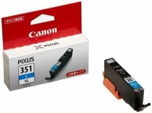 ★Canon キャノン★PIXUS BCI-351XL 大容量タイプ C シアン 純正品 正規品 351XL 期限切れ 訳ありip7230