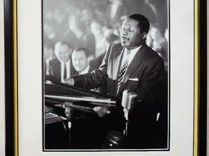 エロール・ガーナー/NYC 1953/アート ピクチャー 額装/Erroll Garner/ミスティ Misty/ジャズ ピアノ・グレート/モノクロ 写真/Piano Gumbo