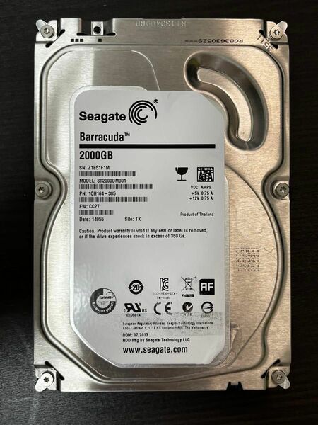 150.Seagate HDD 2TB 3.5インチ：616時間使用　内臓ハードディスク