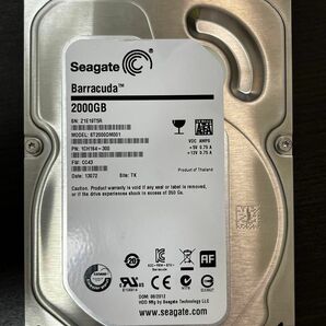 166.Seagate HDD 2TB 3.5インチ：971時間使用　内臓ハードディスク