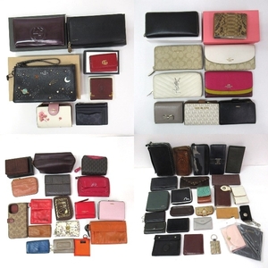 148U307★ 1円～ 中古品 メンズ・レディース 財布/キーケース/カードケースまとめ売り！ COACH/GUCCI/Paul Smith 他 計63点 まとめ