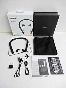 100Z575★【中古品】SONY/ソニー ワイヤレスノイズキャンセリングイヤホン WI-1000X ブラック ヘッドセット