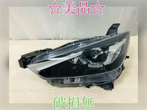 美品 コーティング済　純正 ASSY DK5FW DK5AW CX-3 LED ヘッドライト 左 LED CX3 刻印 Uブラック 100-65053 前期 後期 管2401142