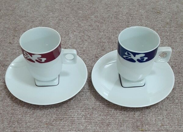 ピエールカルダン ノリタケ コラボ デミタス コーヒーカップ ペア 美品 レトロ