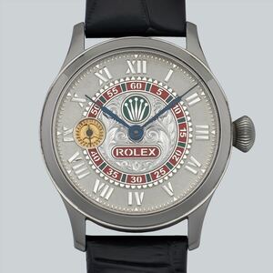 アンティーク Marriage watch ROLEX 懐中時計をアレンジした42mmのメンズ腕時計 半年保証 手巻き スケルトン