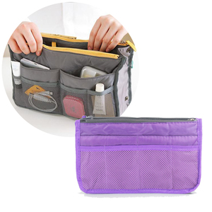 バッグインバッグ パープル purple インナーバッグ レディース メンズ カバン ポーチ 旅行 便利 収納 かばん 整理 b00110