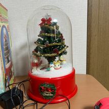 送料無料！ レア とっとこハム太郎 雪ふるツリー スノードーム おもちゃ クリスマスツリー _画像2