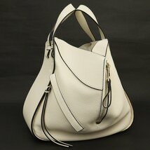 （新品・未使用品）ロエベ LOEWE ハンモック スモール 2way 斜め掛け ショルダー ハンドバッグ レザー アイボリー 白 387.12.KN60_画像5