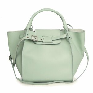 （未使用　展示品）セリーヌ CELINE ビッグバッグ スモール ロングストラップ 2WAY ハンドバッグ カーフスキン ライトグリーン 緑 183313