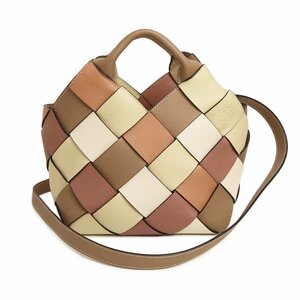 （新品・未使用品）ロエベ LOEWE ウーブン バスケットバッグ スモール ハンドバッグ グレインカーフ レザー クラシックカーフ A521T32