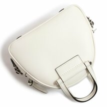 （新品・未使用品）ジミーチュウ JIMMY CHOO レザー ヴァレンヌ ボーリング ミニ ショルダー ハンドバッグ ホワイト VARENNE BOWLING MINI_画像6