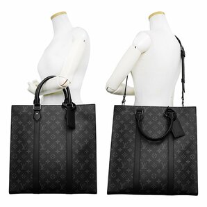 （新品・未使用品）ルイ ヴィトン LOUIS VUITTON サックプラ 2Way ショルダー 斜め掛け ハンドバッグ モノグラムエクリプス 黒 M46452の画像8