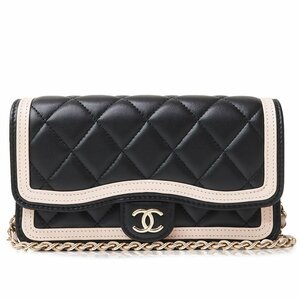 （未使用　展示品）シャネル CHANEL マトラッセ ココマーク フラップ チェーン ショルダーバッグ フォン ケース ホルダー 黒 AP3559 箱付