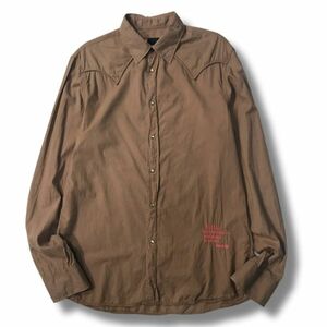 《良品◎》DIESEL ディーゼル★デザイン*ウエスタンシャツ*ブラウン*サイズL(MA5967)◆YP