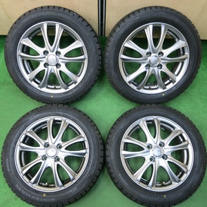 *送料無料*タイヤほぼ未使用 22年 綺麗★スタッドレス 185/55R15 ダンロップ ウインターマックス WM02 SIBILLA PCD100/4H★4013106イス