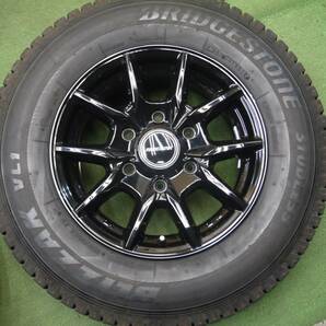 *送料無料* バリ溝 綺麗 9分★ハイエース 等 195/80R15 スタッドレス ブリヂストン ブリザック VL1 ROADMAX MiD PCD139.7/6H★4021418Hスの画像4