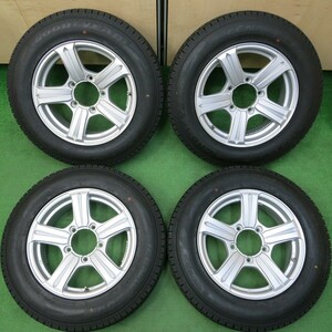 *送料無料* バリ溝 綺麗 9.5分以上★ジムニー等 175/80R16 スタッドレス グッドイヤーアイスナビSUV 社外アルミ PCD139.7/5H★4022002イス