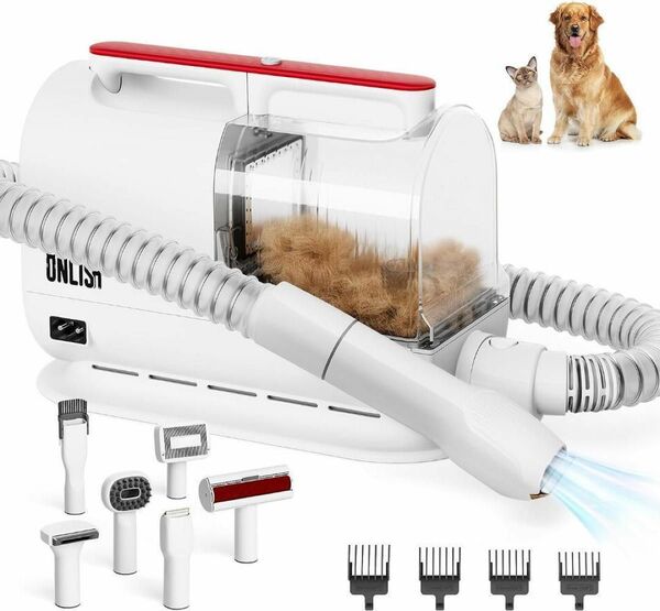 犬 バリカン 掃除機タイプ グルーミングセット 猫美容器 ペット用 ペットブラシ 抜け毛自動吸引 多機能掃除機 強力吸引　静音設計