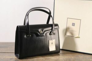 ☆GIVENCHY SACS ジバンシー ハンドバッグ ブラック 黒 無地 レザー ゴールド金具 バッグ 鞄 かばん フォーマル 卒業式 入学式 Fe1028