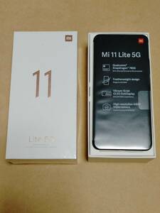 ◆【未使用品】 Mi 11 Lite 5G 6.55インチ メモリー6GB ストレージ128GB トリュフブラック SIMフリー