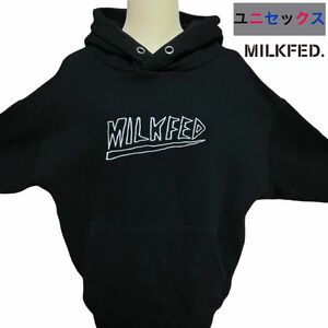 milkfed ドルマンスリーブ フーディー パーカー 刺繍 ロゴ ユニセックス 裏起毛