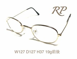 ＋3.0 ゴールド色 RP 老眼鏡　金属フレーム　送料込　ザ老眼鏡