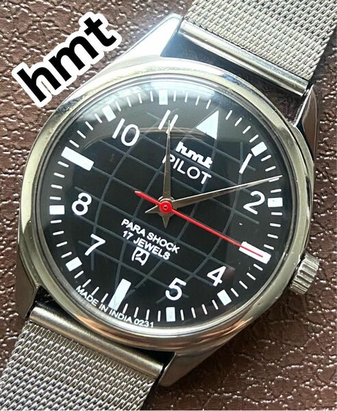 ヴィンテージ メンズ腕時計 hmt 機械式手動巻き ホワイト オートマチック