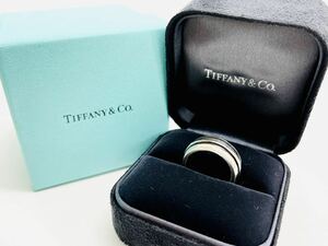 I♪ TIFFANY & Co. ティファニー シルバー グルーブド ダブルライン 10.2g 925刻印 指輪 リング 約13〜14号