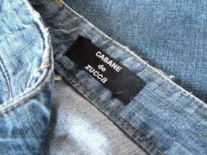 CABANE de ZUCCa Straight leg button fly 100% cotton denim pants bias cutback size M