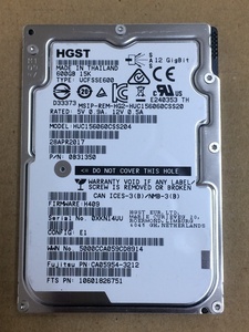 ★即決★ HGST 2.5インチ SAS 600GB 12Gbps 15000rpm HUC156060CSS204