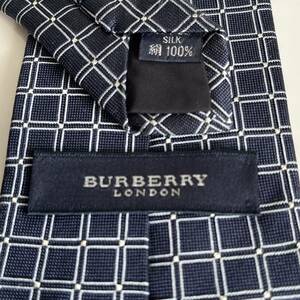 BURBERRY LONDON (バーバリーロンドン) 紺格子柄ネクタイ