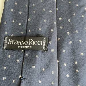 STEFANO RICCI【ステファノリッチ】 紺点ドットネクタイ