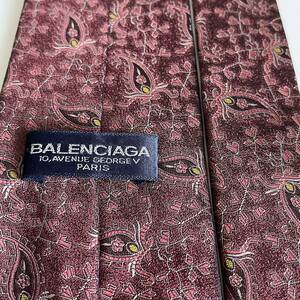 BALENCIAGA(バレンシアガ) ボルドー葉ネクタイ